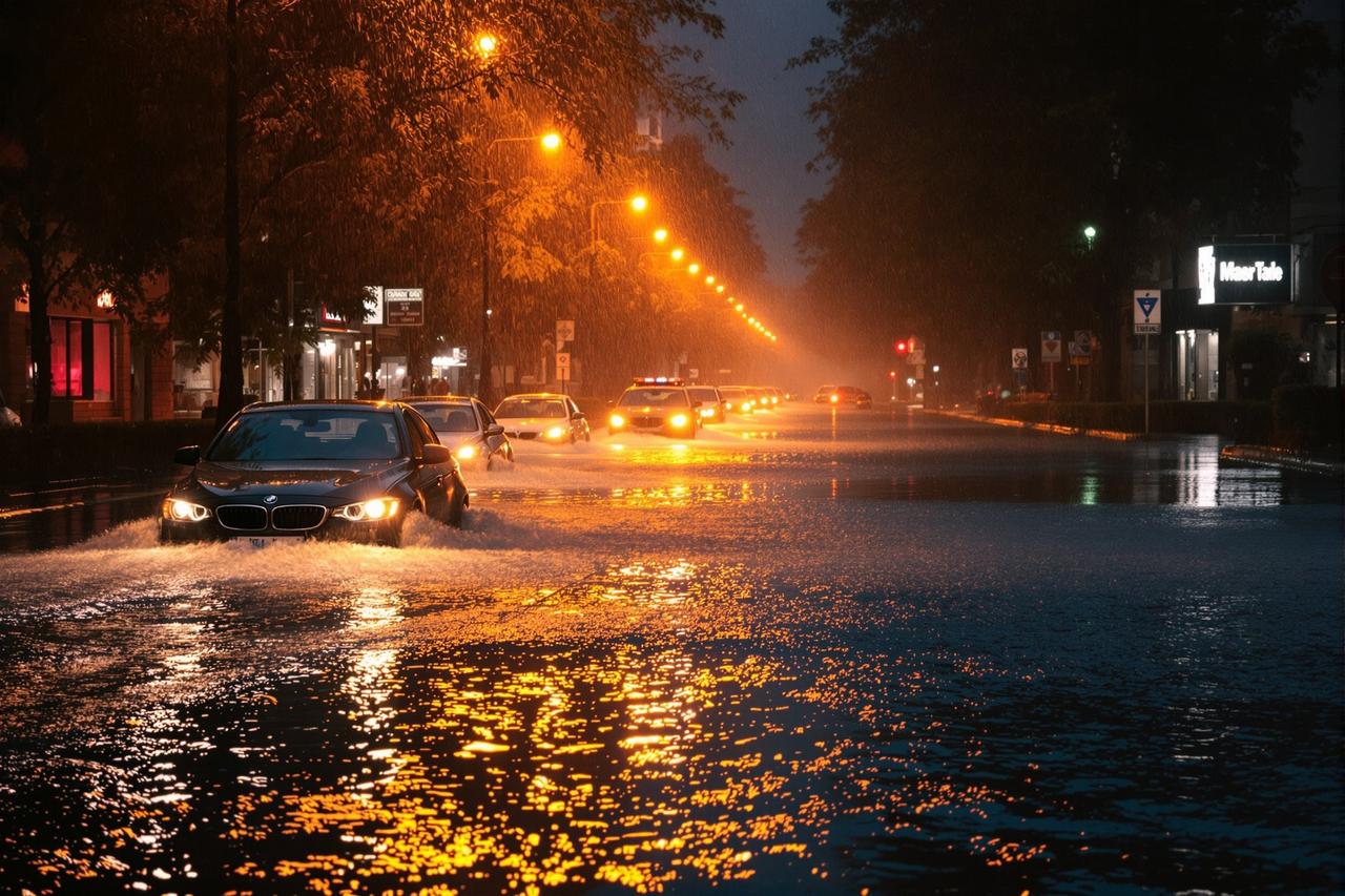 九一爆料 - 图集：某城市遭遇极端天气，暴雨过后街头奇观令人惊叹